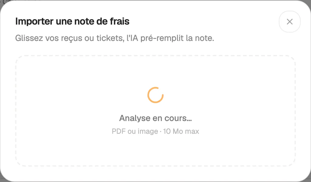 One receipt, one photo, one pre-filled report